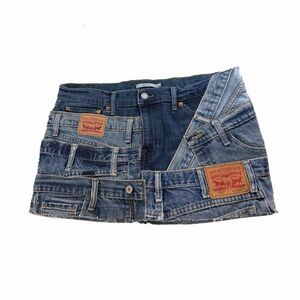 Levi's Reconstructed Denim Mini Skirt